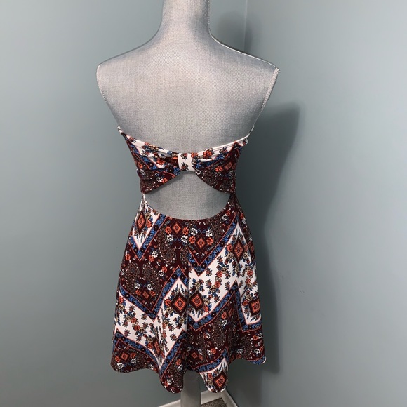 ARDENE  strapless mini summer floral print dress wedding guest size small - Picture 4 of 13